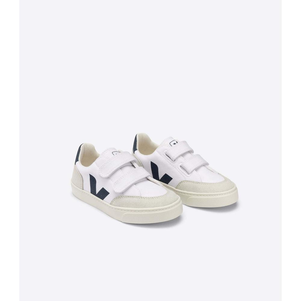 Veja V-12 CANVAS Kids' Shoes White | NZ 806DFM